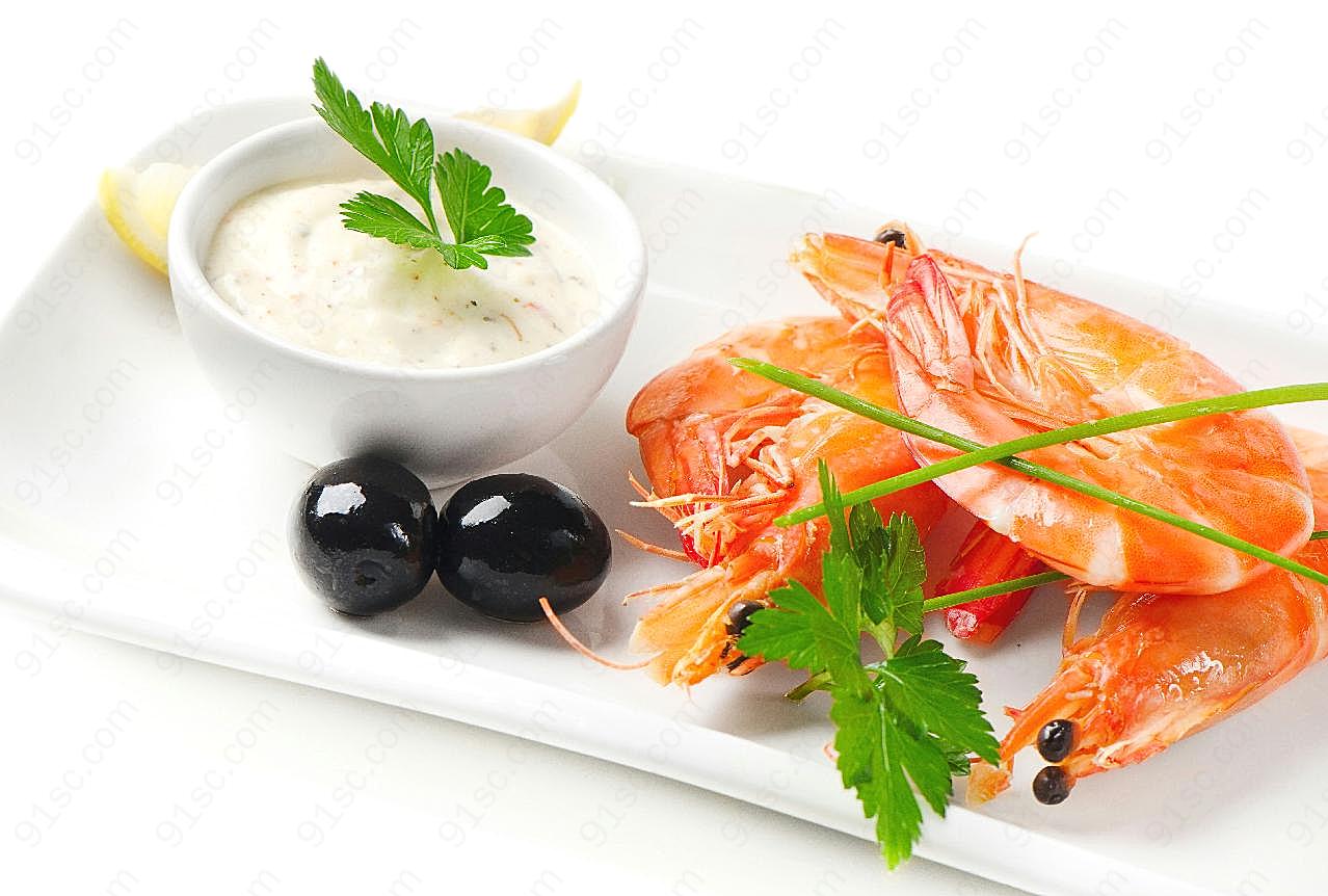 油焖虾图片食物