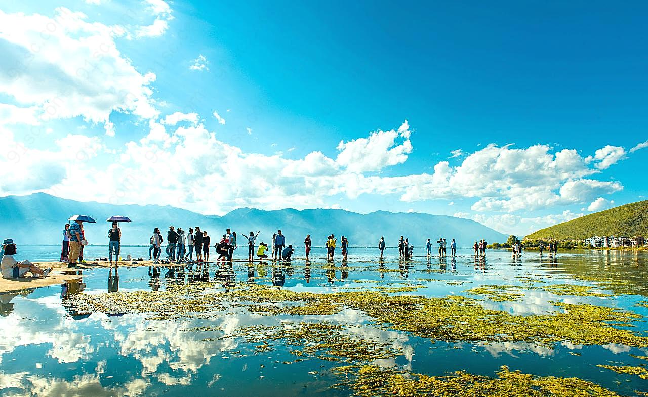 云南大理洱海自然风景高清摄影