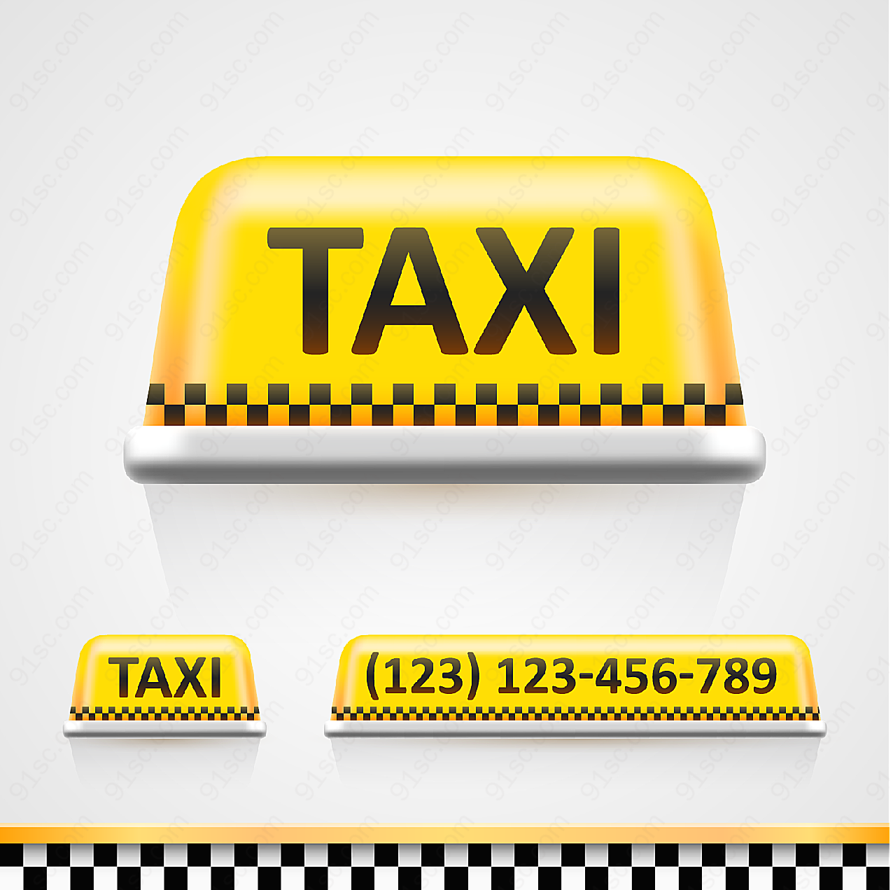 出租车标签标识矢量各类标识