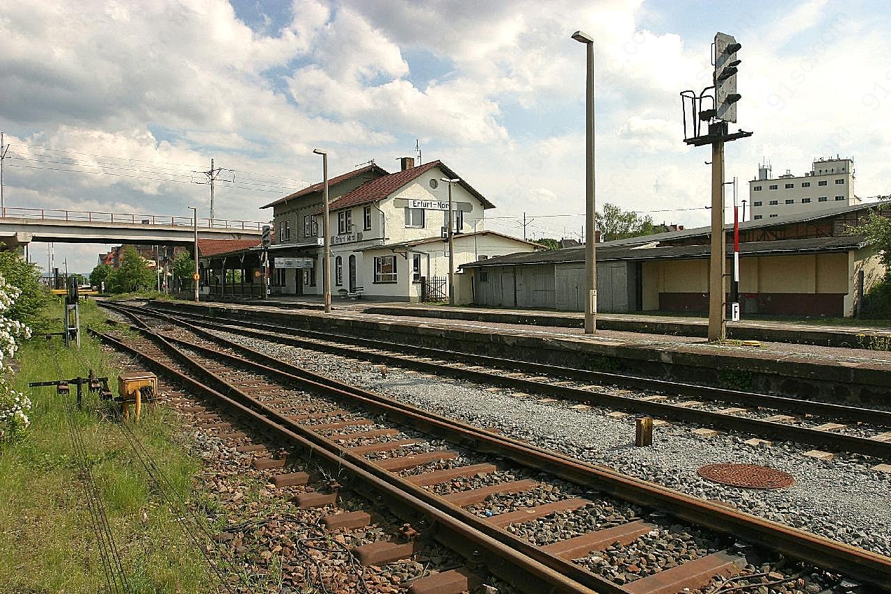 乡村火车站轨道图片交通摄影