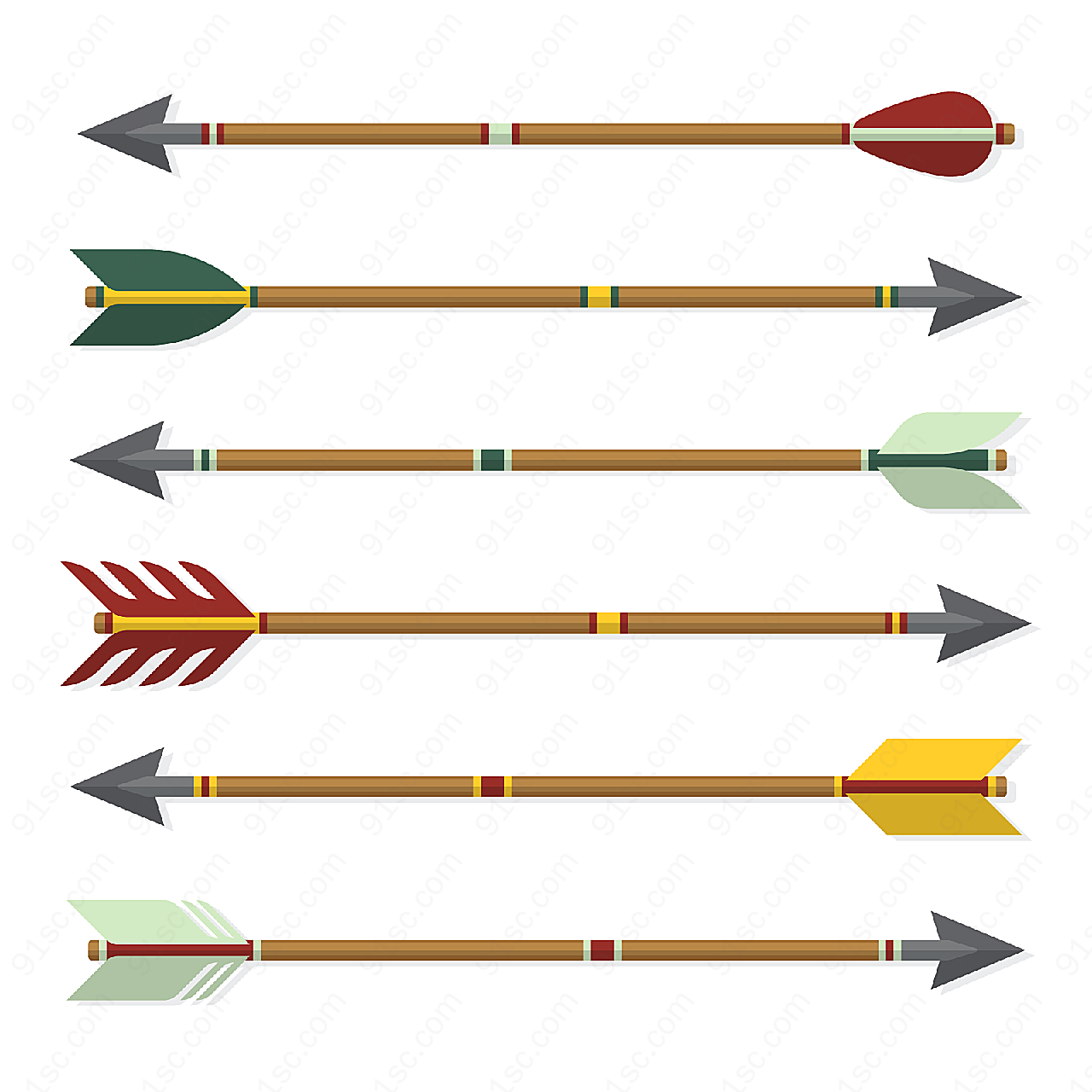 创意竹箭设计矢量军事武器