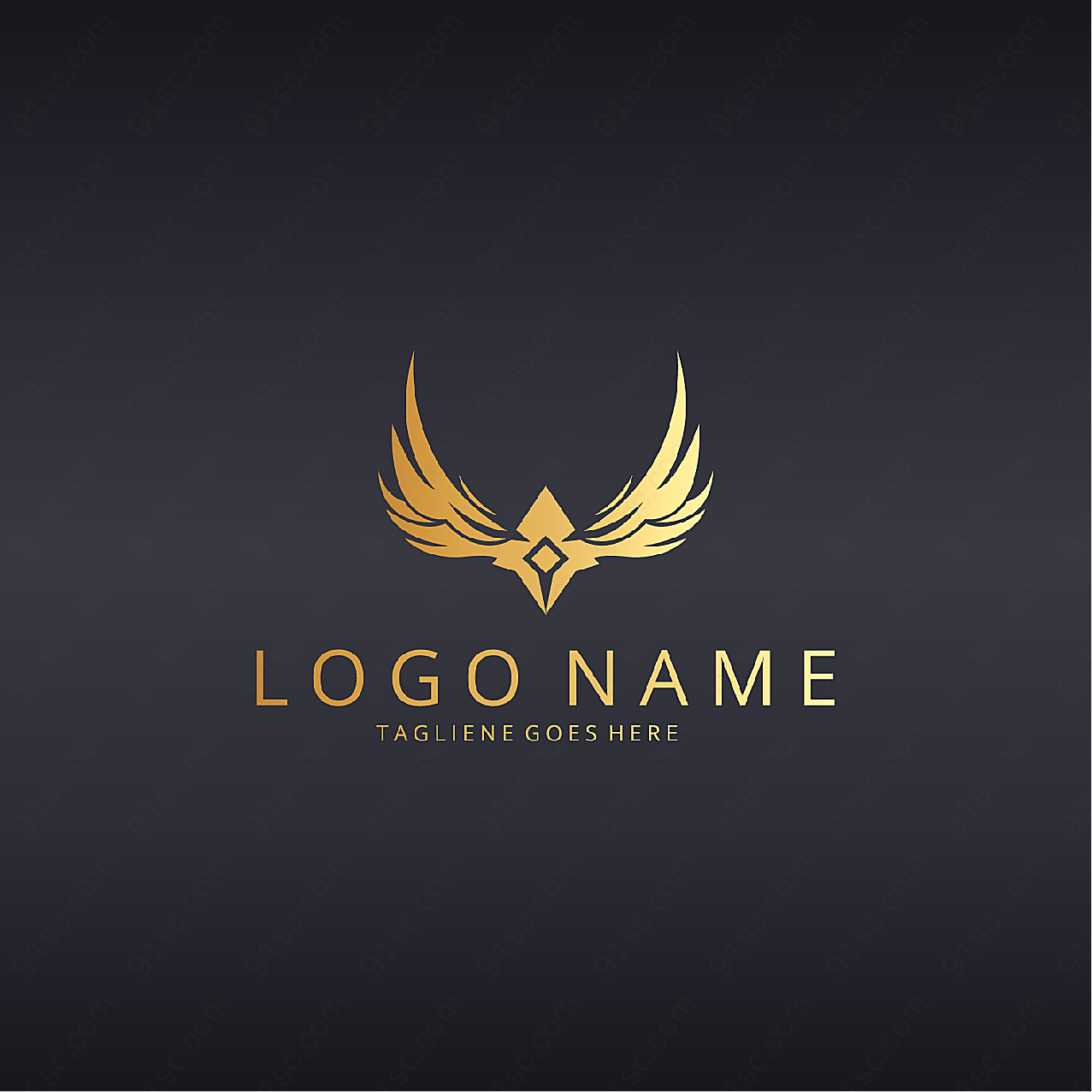 抽象翅膀logo矢量logo图形