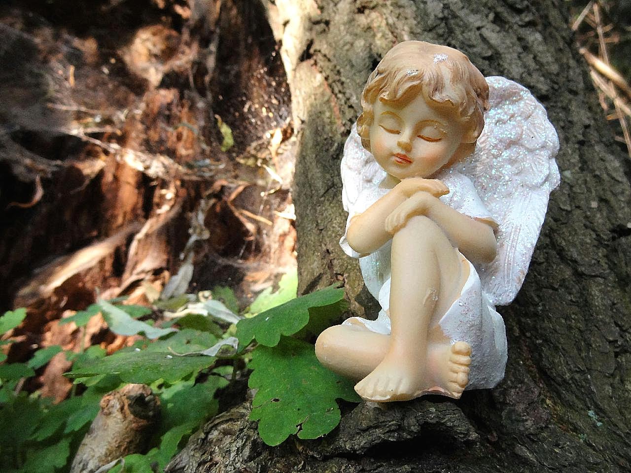 小天使雕塑可爱图片摄影