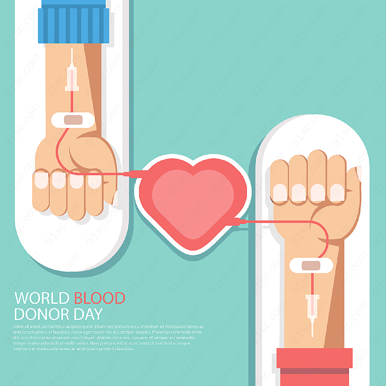 世界献血者日手臂矢量节日其它