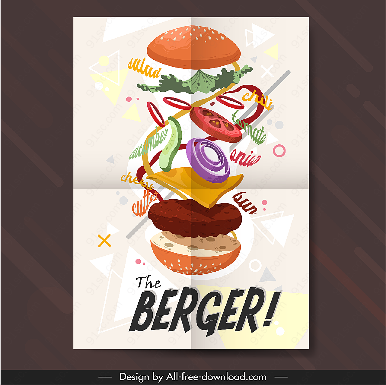 汉堡包招贴画平面广告