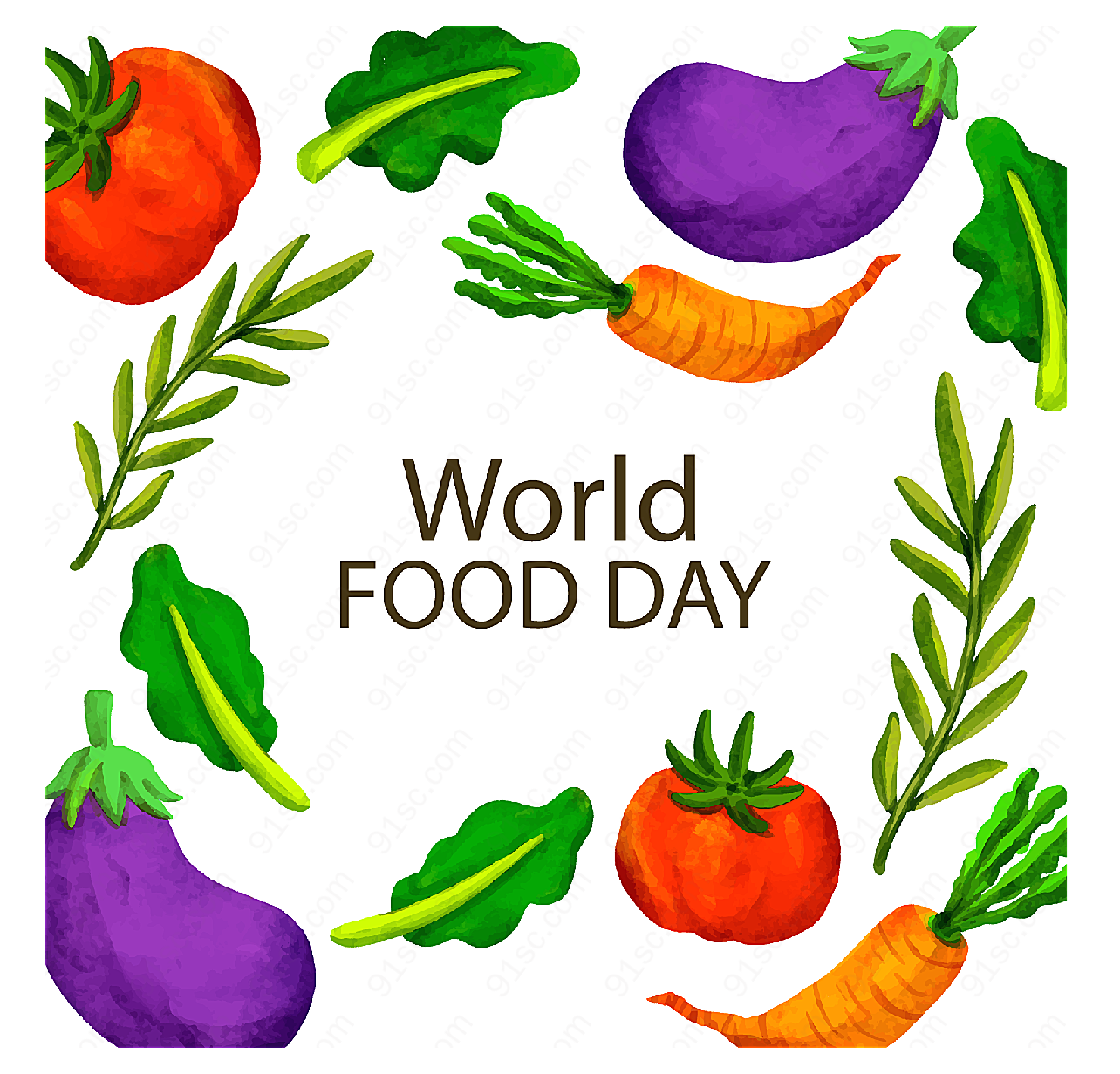 世界粮食日蔬菜矢量节日其它