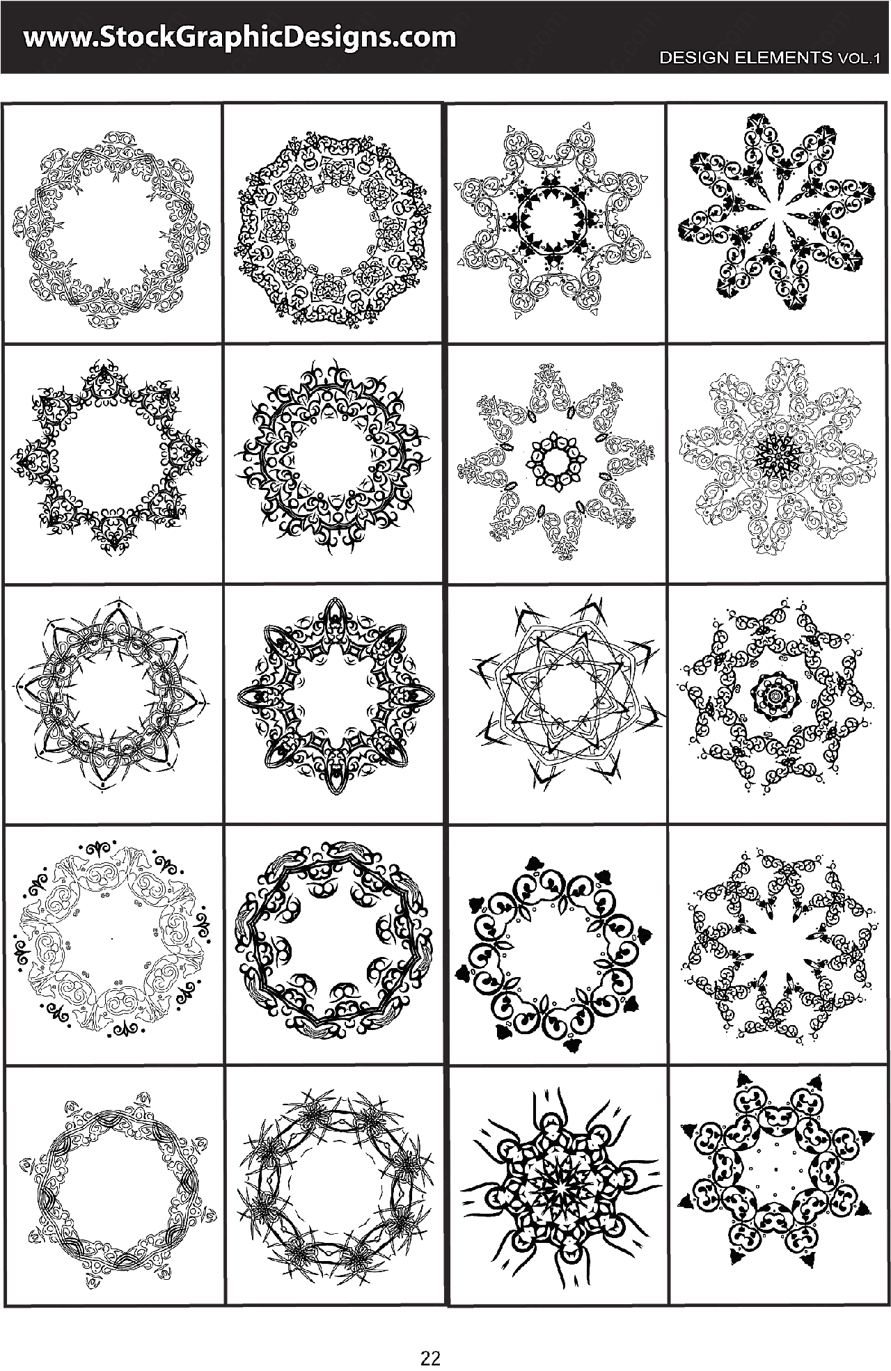圆形花纹矢量矢量花纹