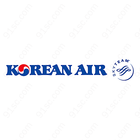 大韩航空标志矢量交通运输标志