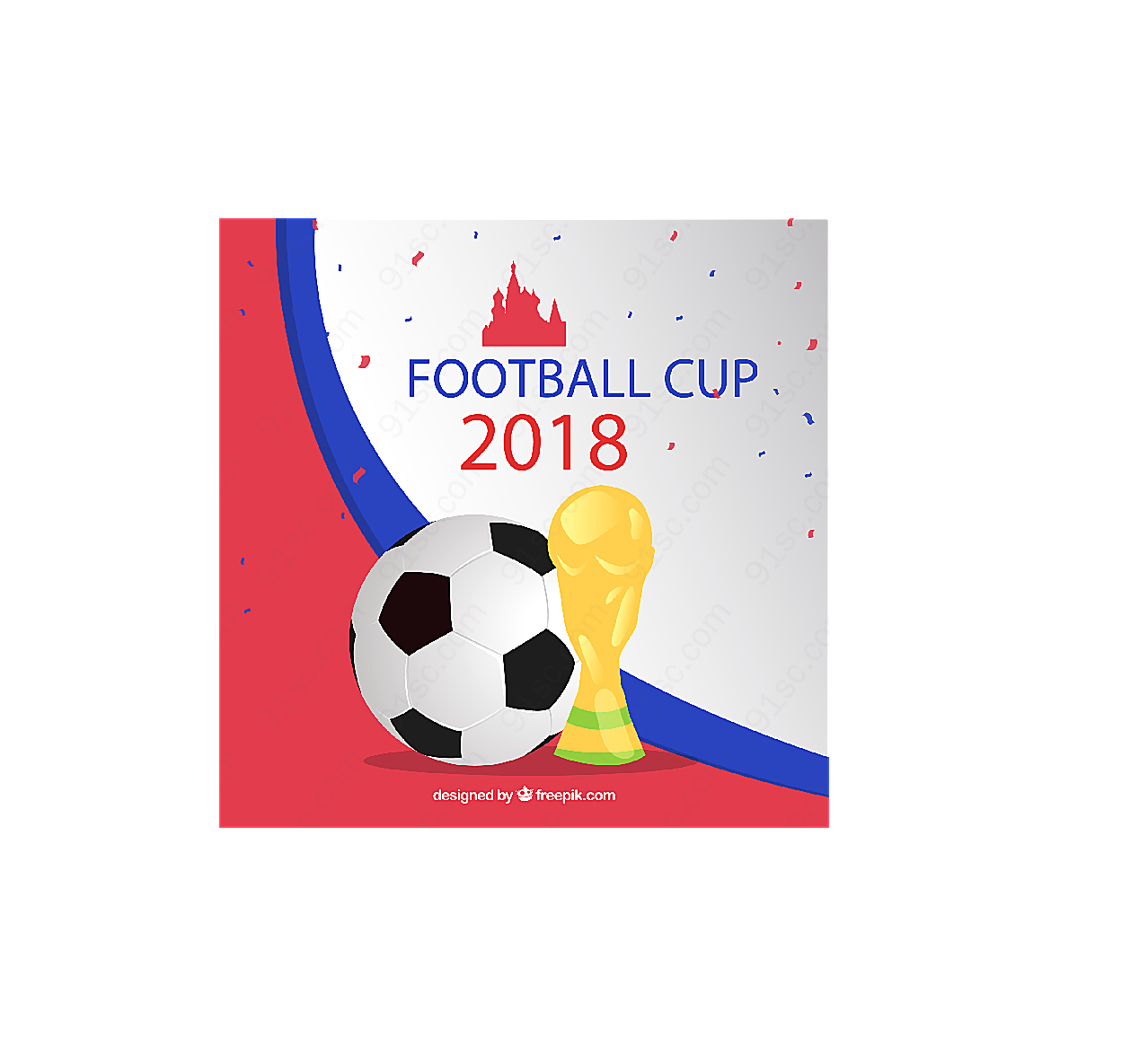 2018世界杯海报矢量体育运动