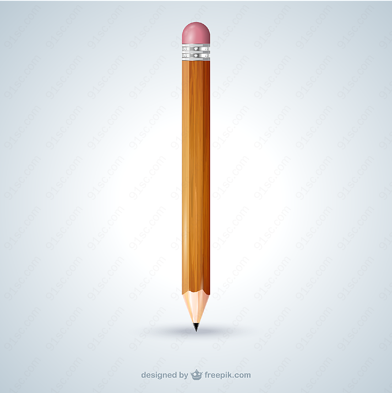 带橡皮的铅笔矢量学习用品
