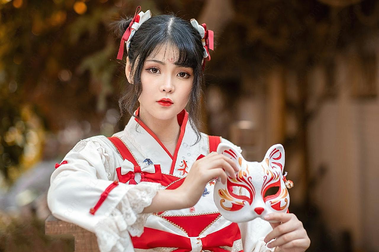 可爱古典美女装扮图片摄影