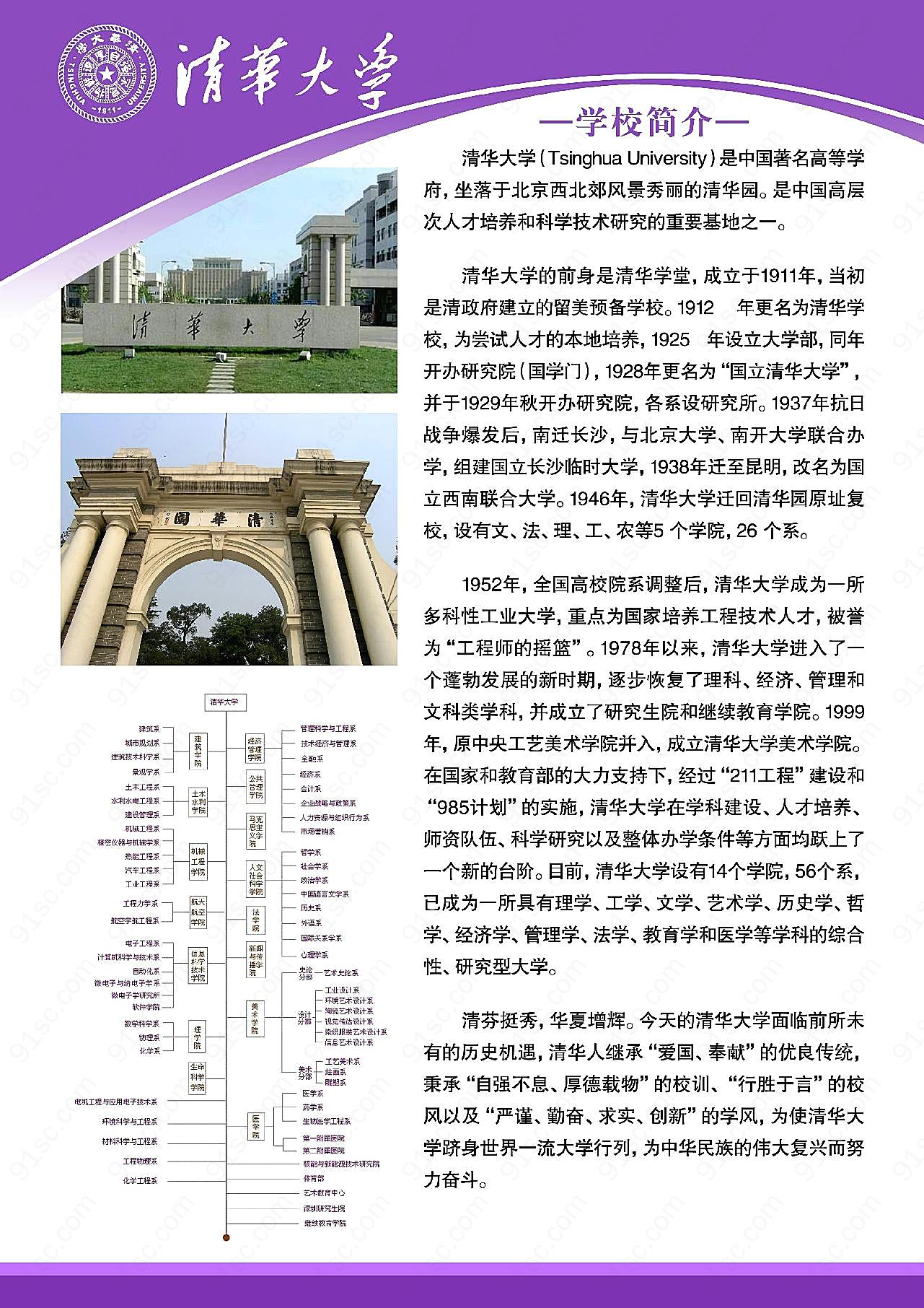 清华大学招生海报图片创意设计图片