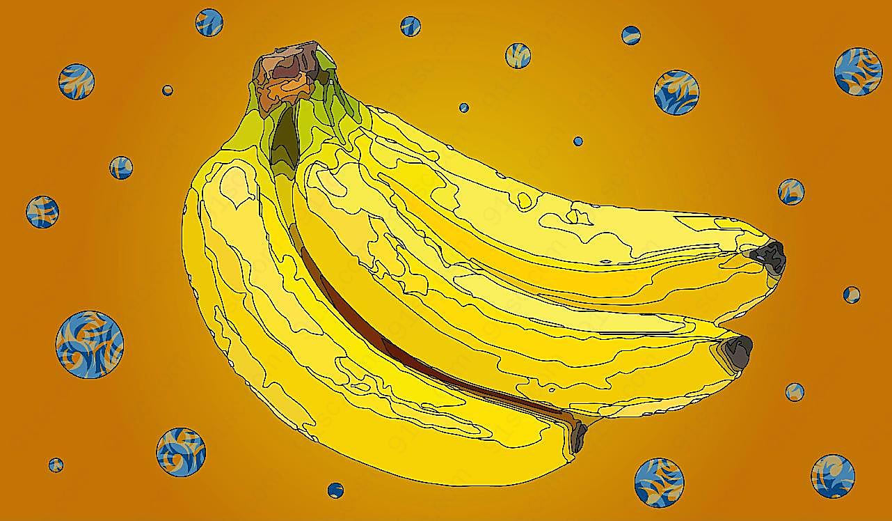 卡通香蕉图片摄影高清