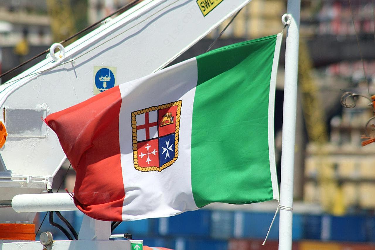 意大利国旗图片摄影高清