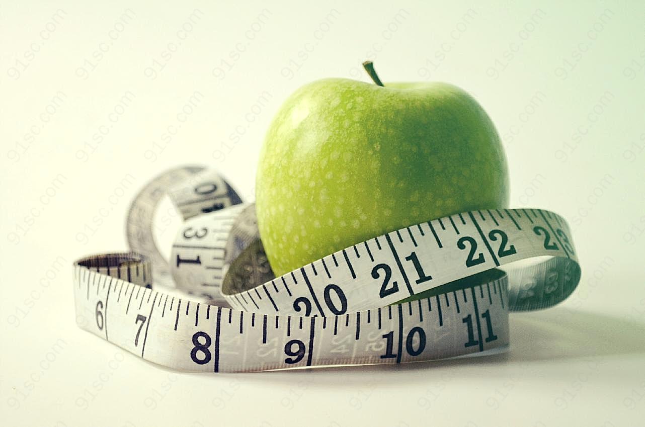 青苹果节食概念设计高清摄影