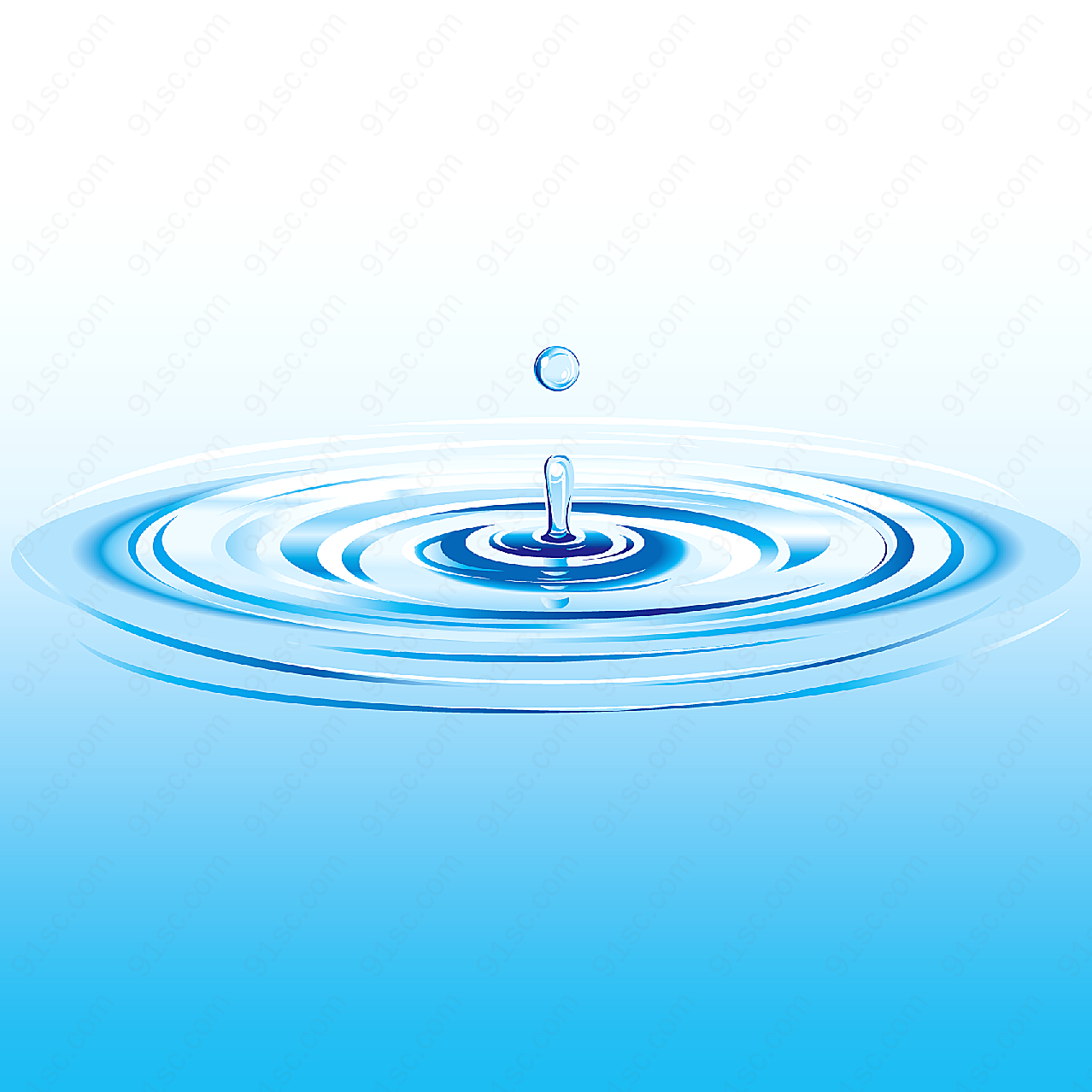 水主题矢量素材矢量自然元素
