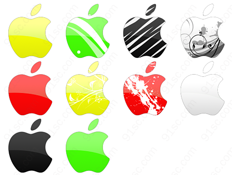 七色彩苹果苹果图标