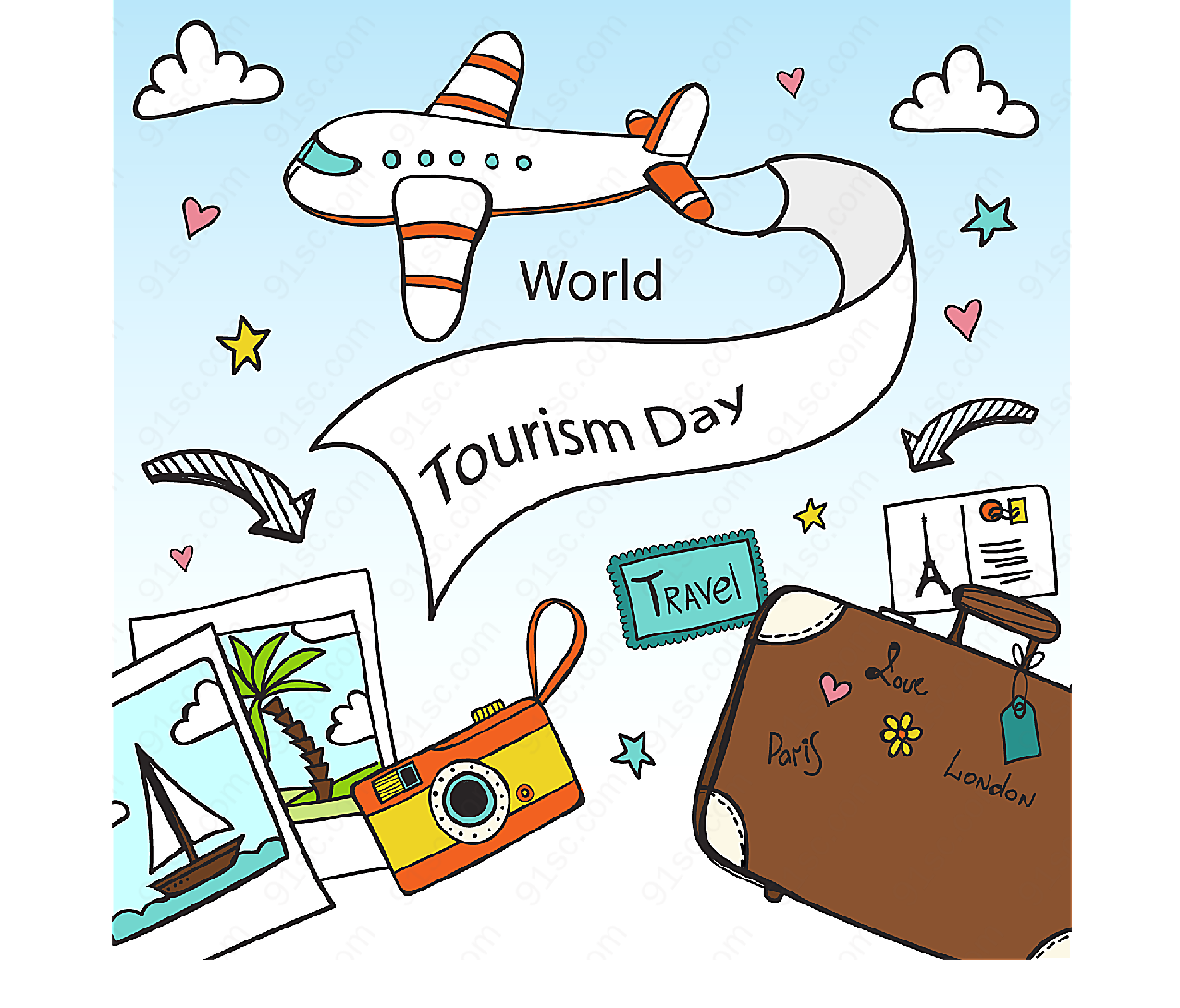 世界旅游日元素其它矢量节日其它