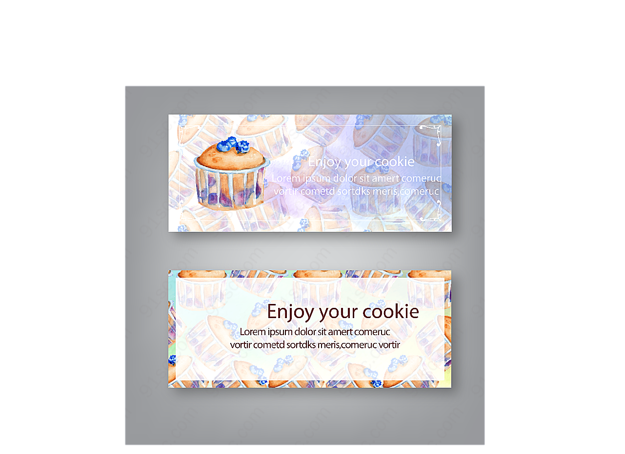 纸杯蛋糕banner平面广告