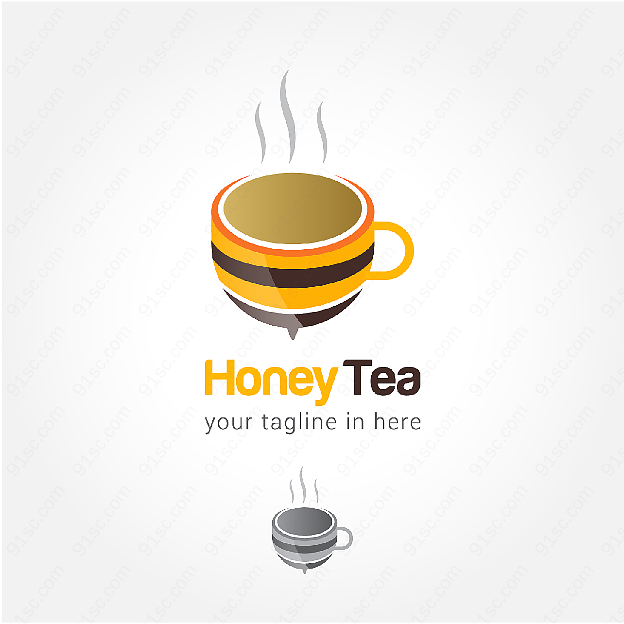 蜂蜜茶等主题标志矢量logo图形