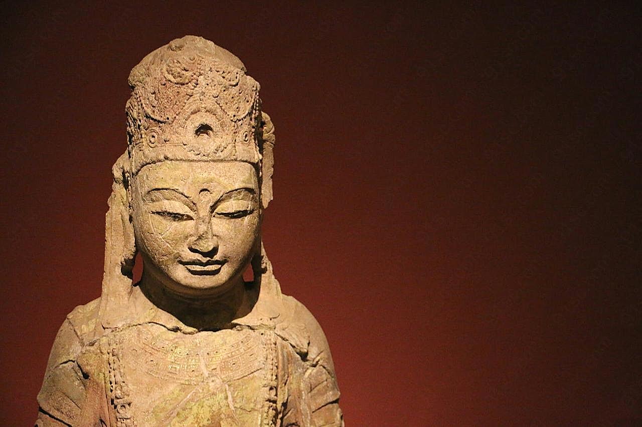 古代佛教雕像图片摄影