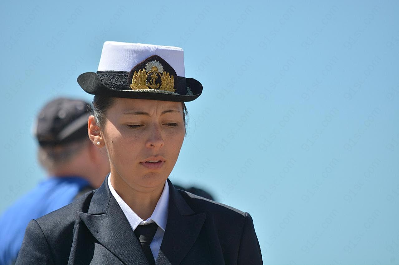 女海军士兵图片摄影