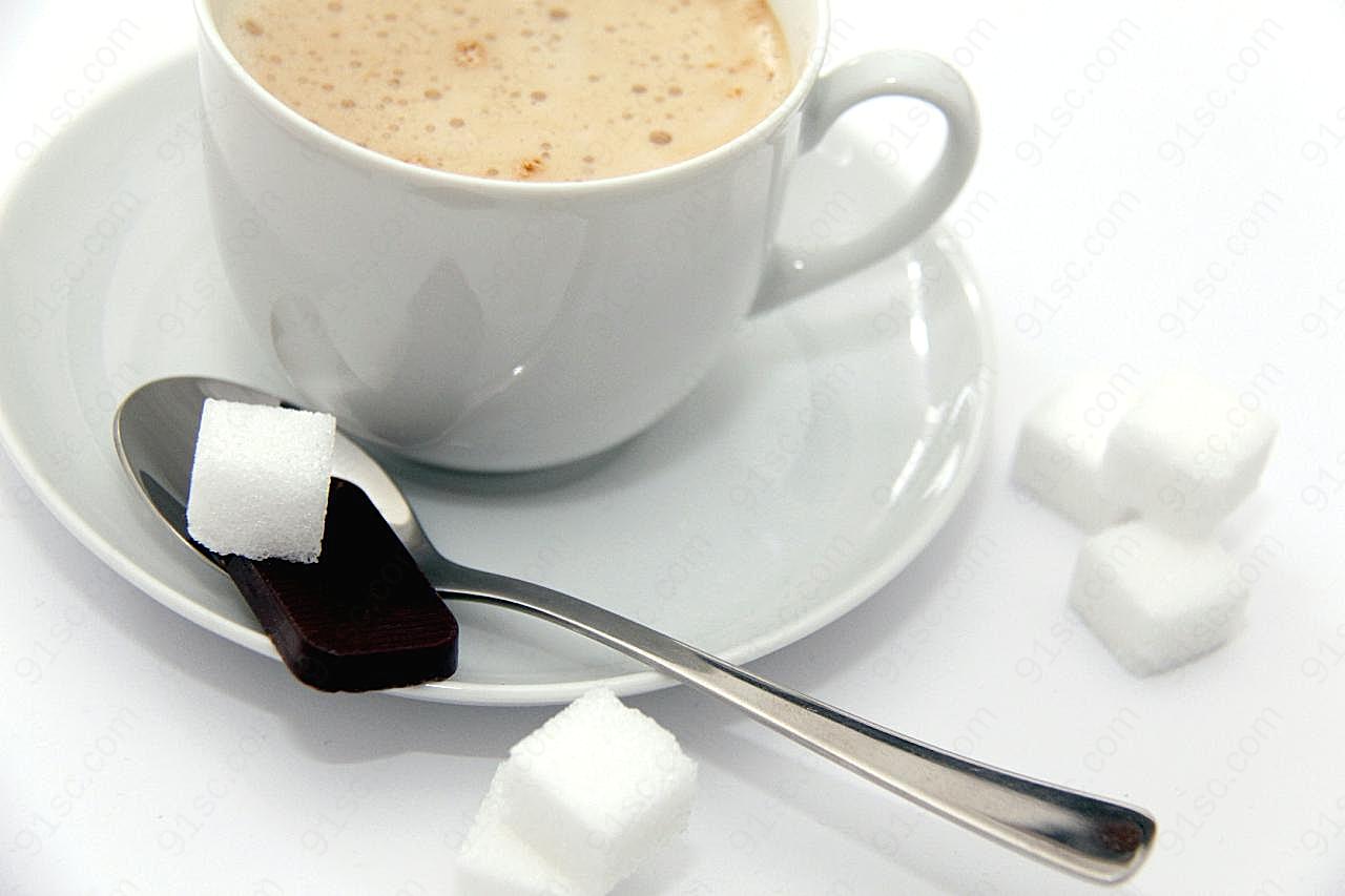 自制热奶咖啡图片饮料