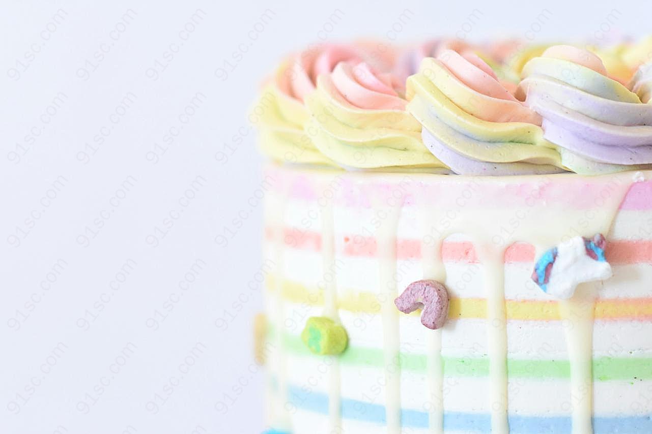 彩虹奶油图片蛋糕