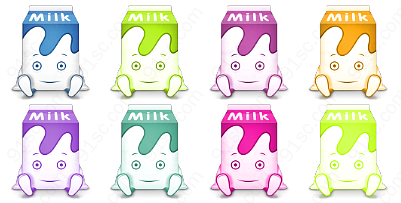 牛奶盒子电脑系列图标