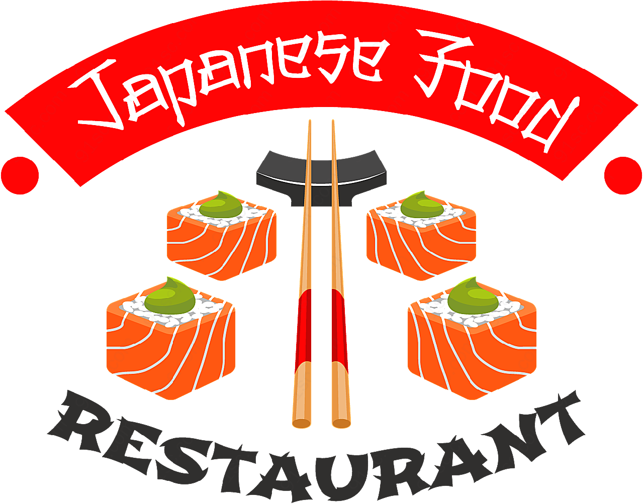 寿司标志矢量矢量logo图形