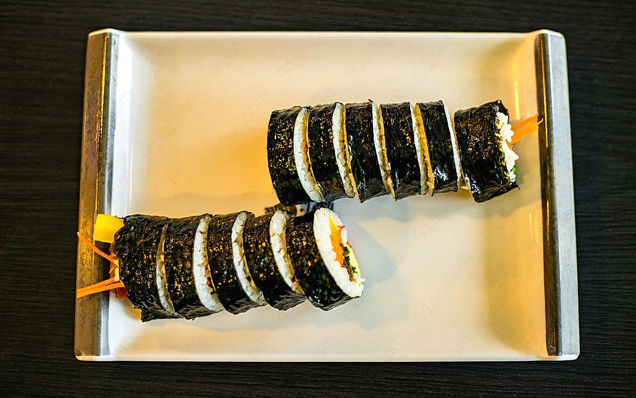 紫菜包饭寿司图片美食摄影
