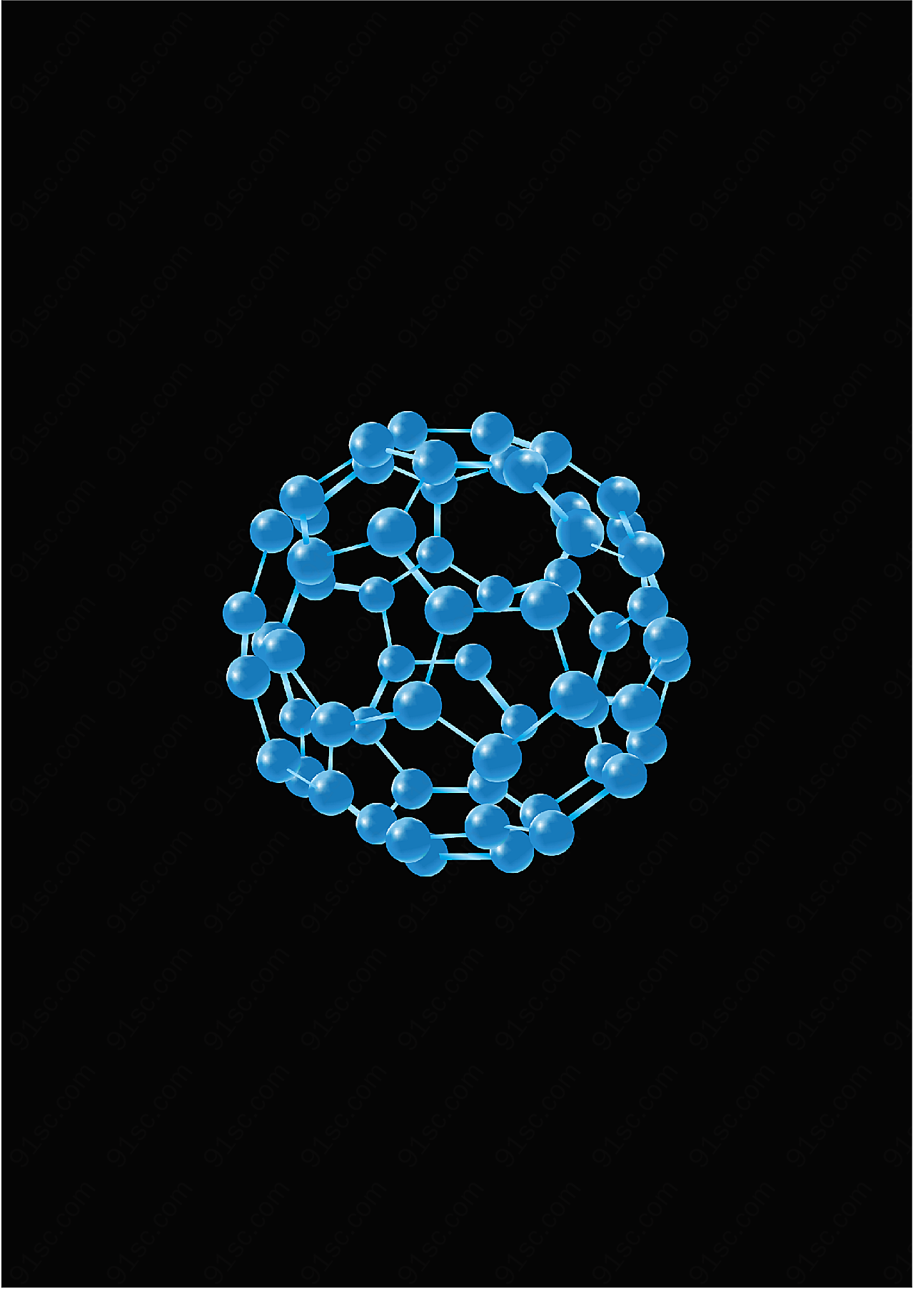 水分子结构图矢量科技