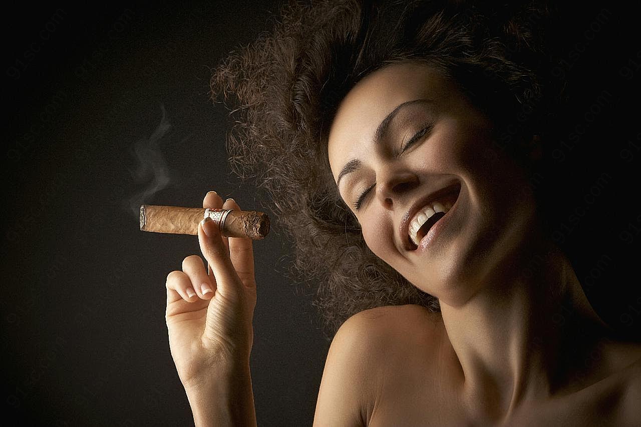 美女抽烟图片素材下载美女图片