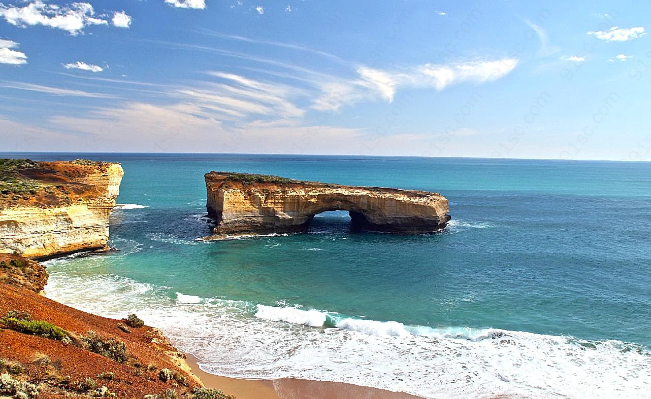 澳大利亚岩石海岸图片摄影高清
