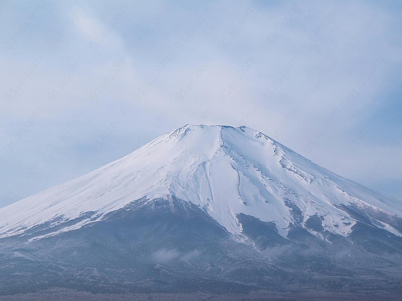富士雪山图片景观摄影