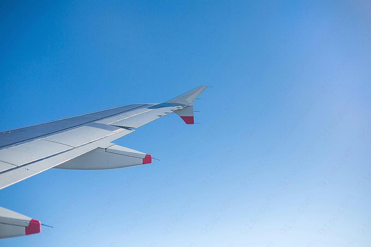 飞机机翼交通运输高清摄影