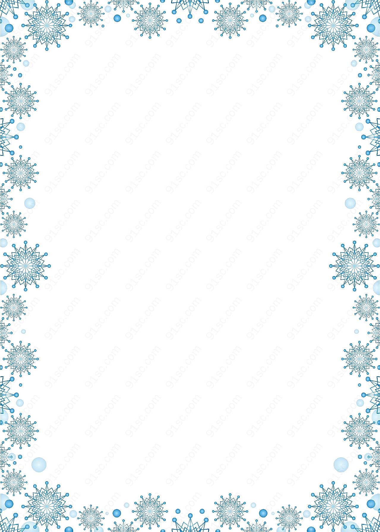 雪花边框高清摄影