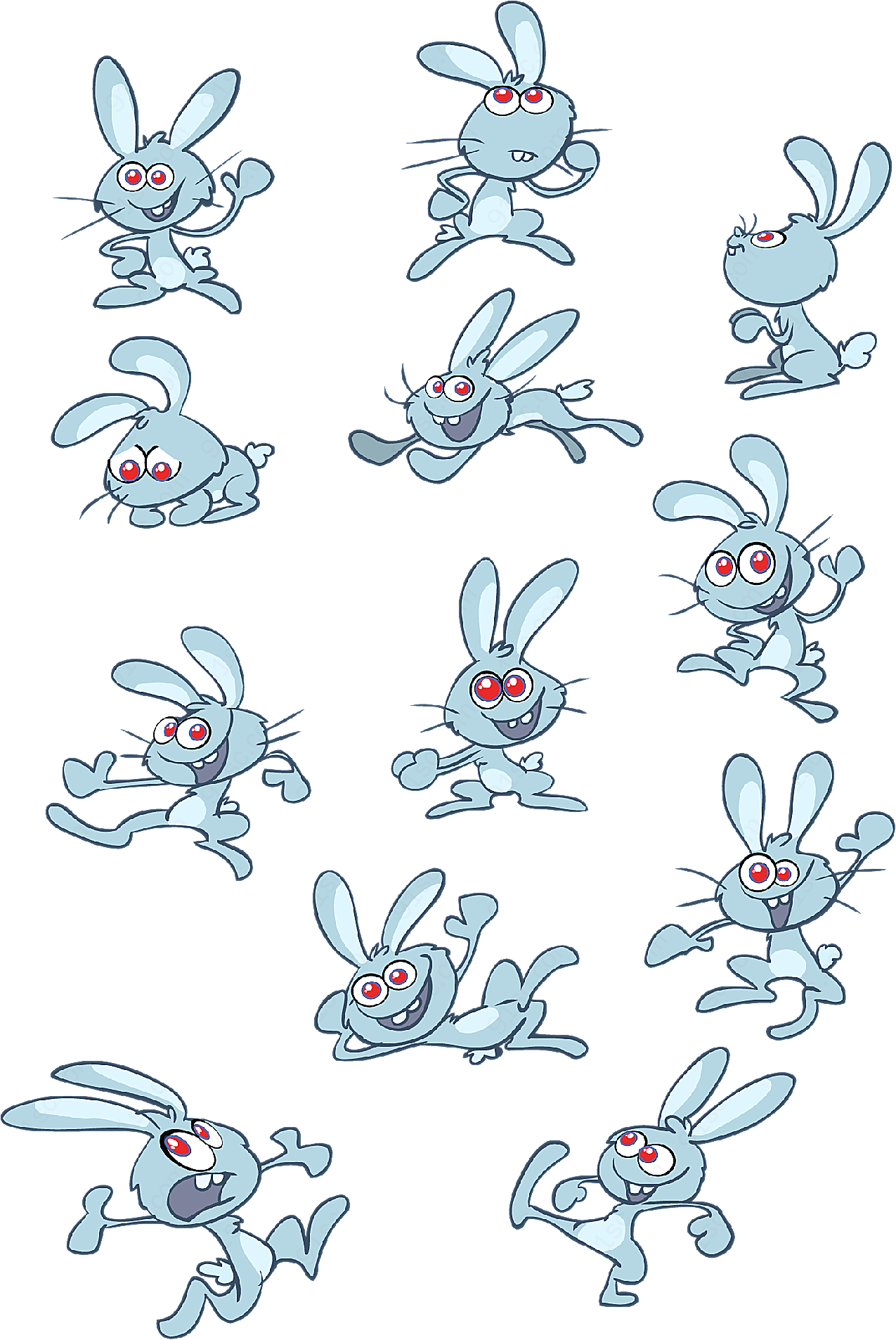 可爱卡通兔矢量矢量卡通动物