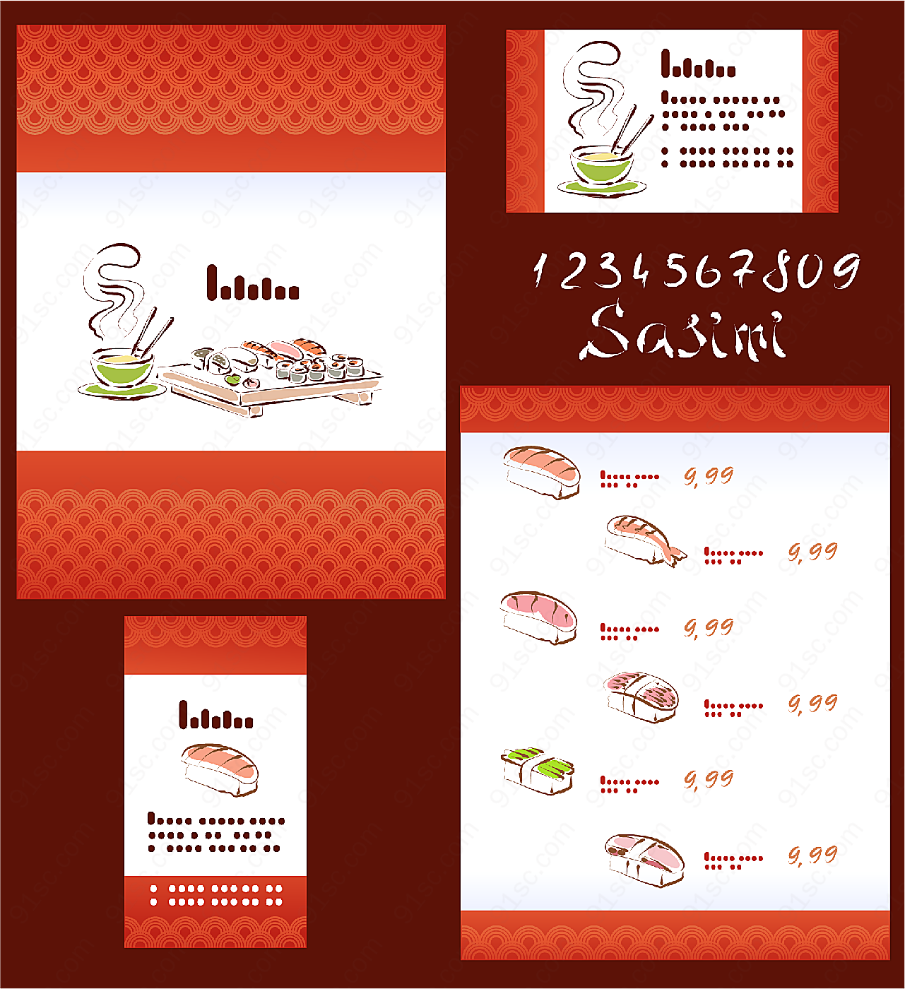 日本料理菜单01平面广告