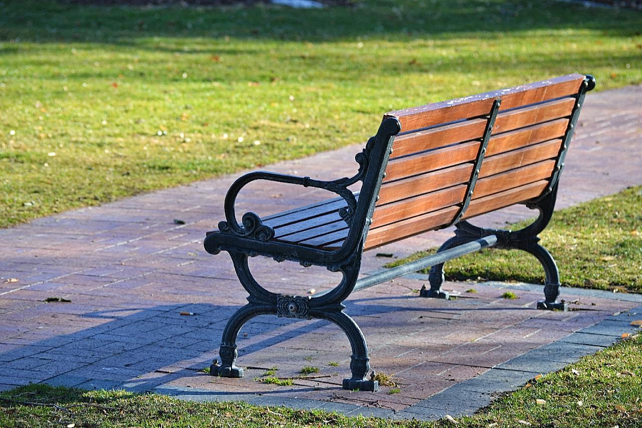 公园长椅风景图片桌椅