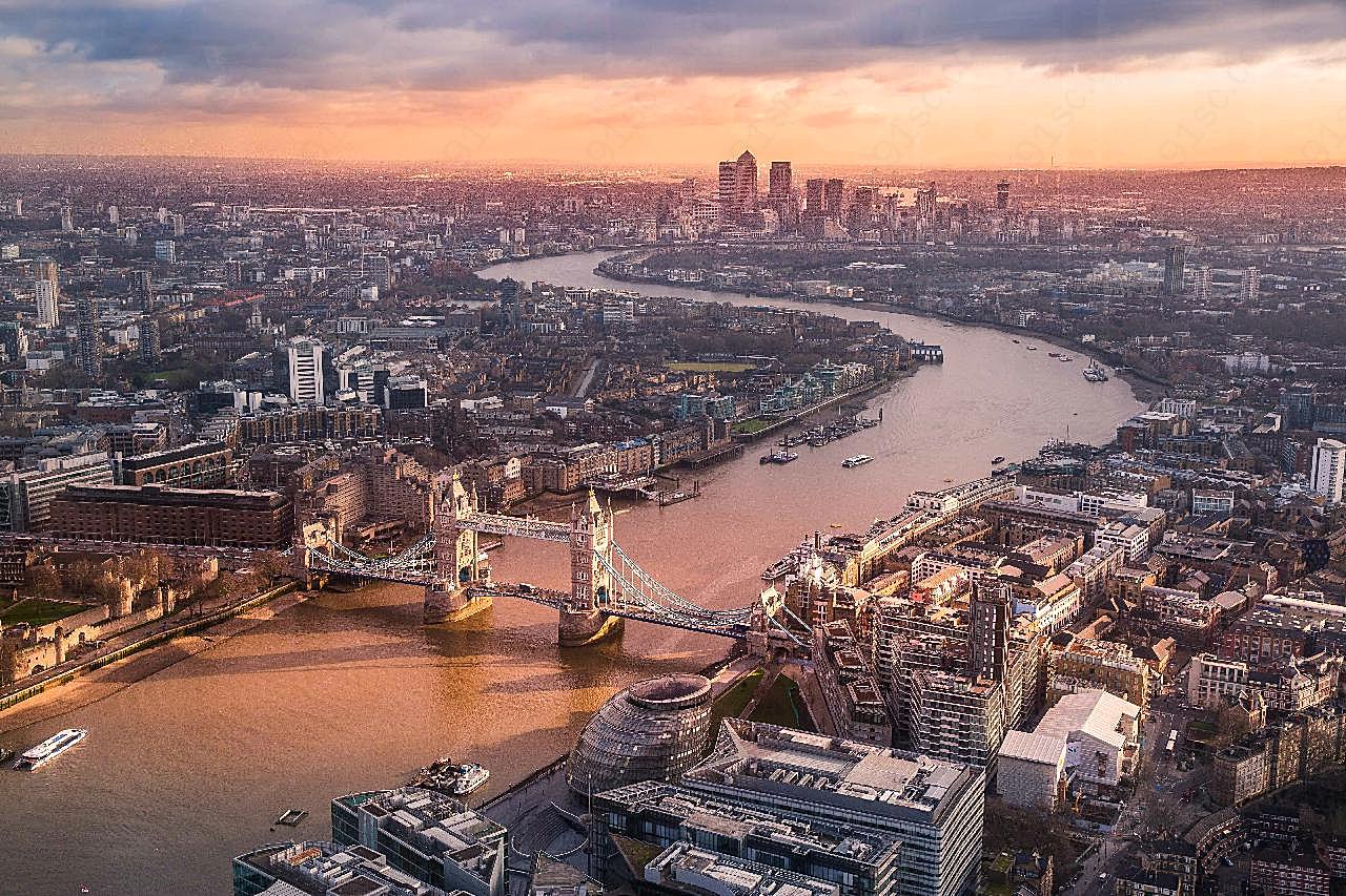 伦敦城市全景图片高清