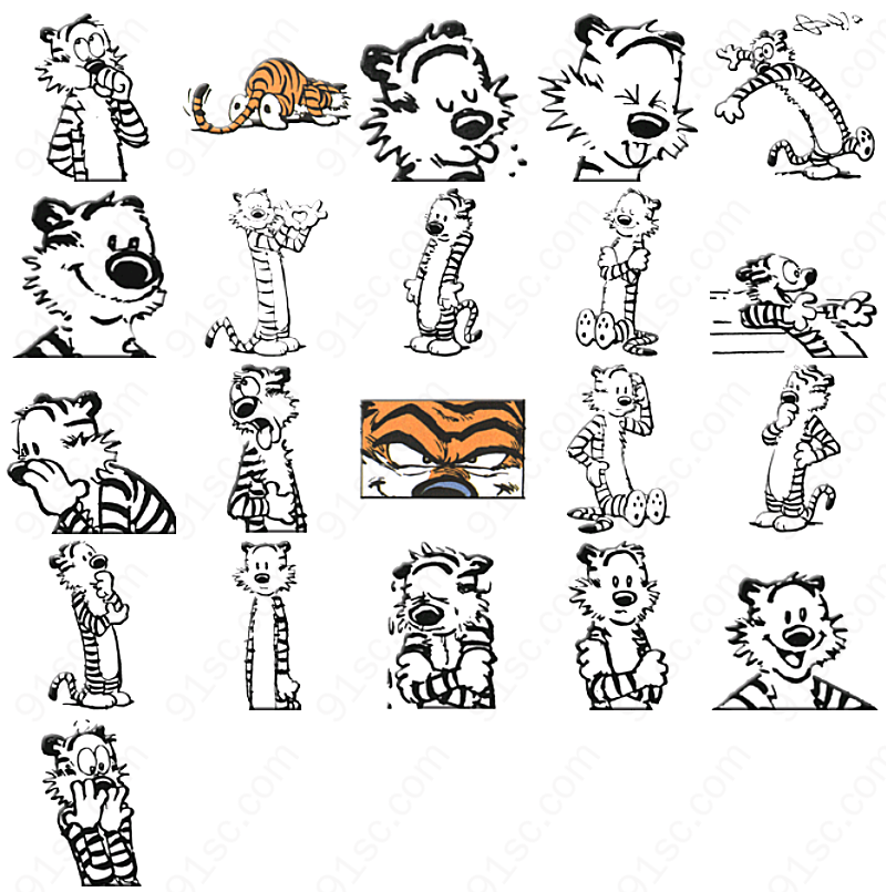 虎崽动作系列动漫卡通