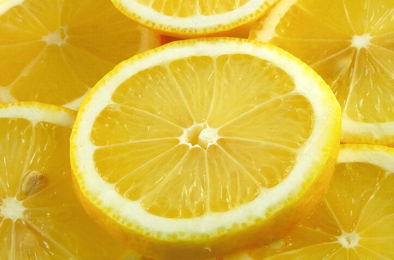 柠檬片图片高清