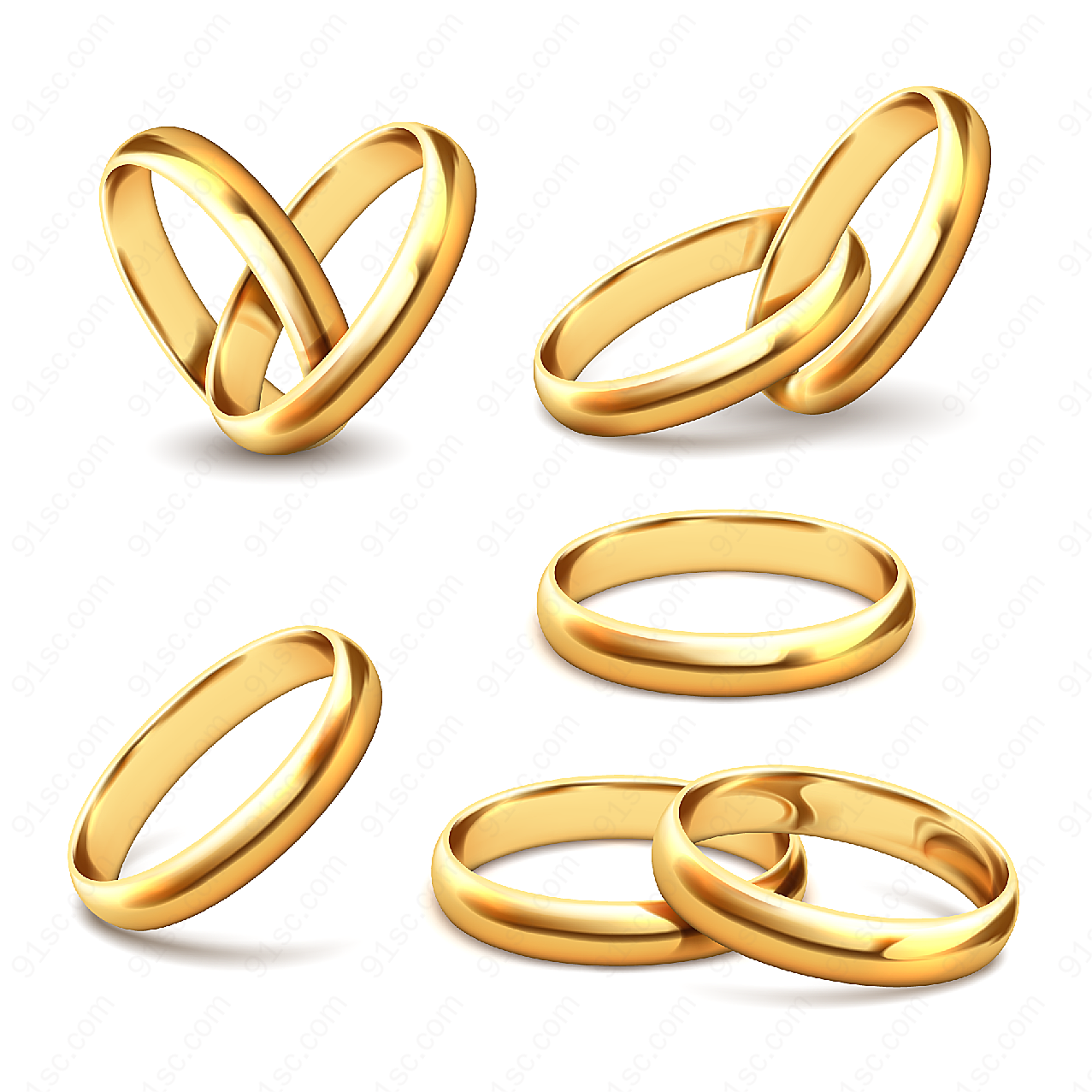 金色戒指设计矢量珠宝首饰