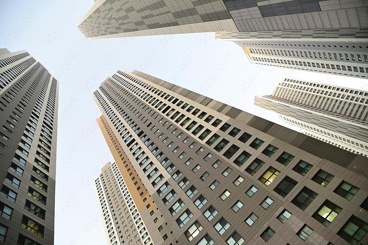 现代城市高层建筑建筑空间高清摄影