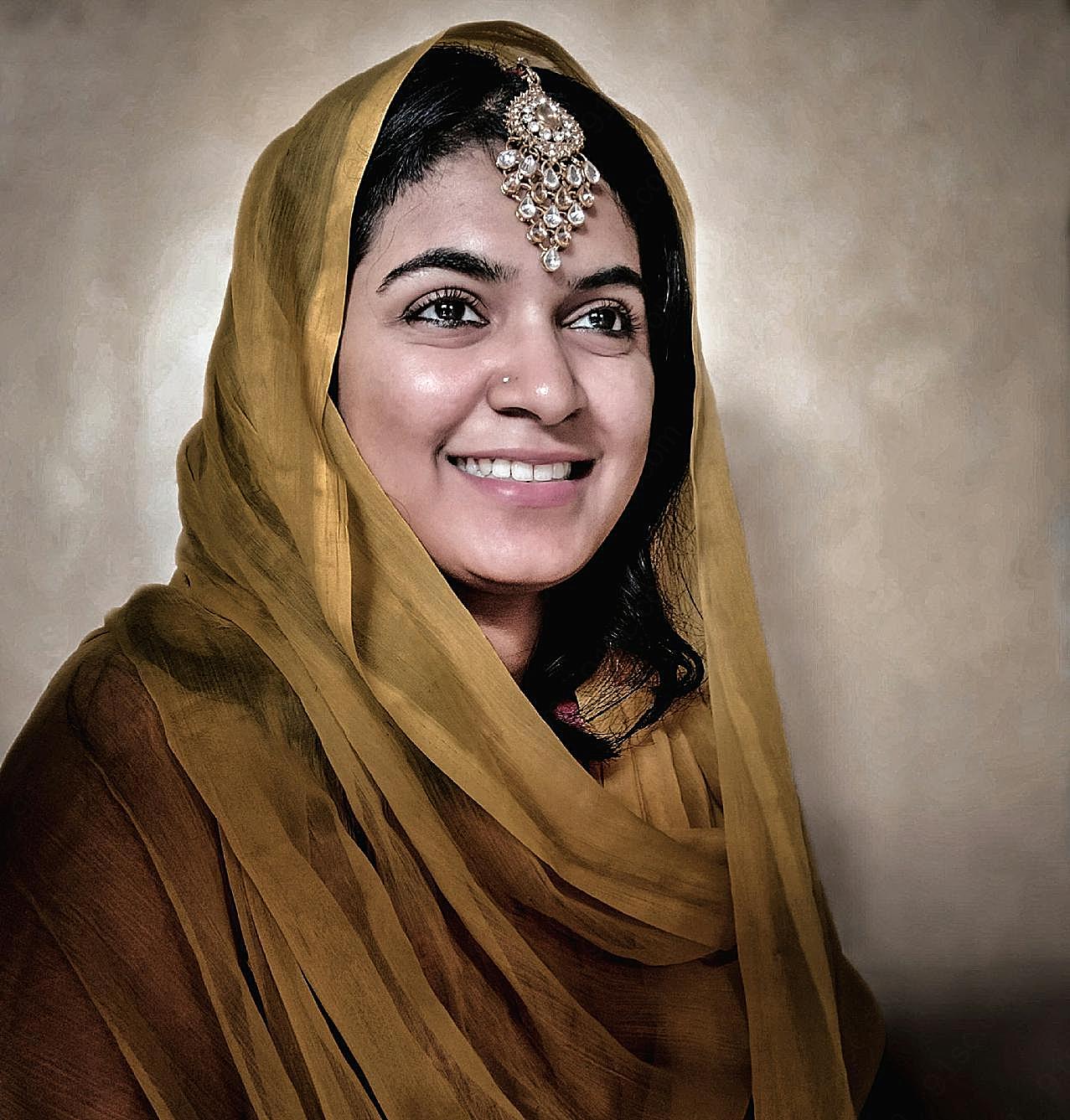 印度装美女头像图片人物摄影