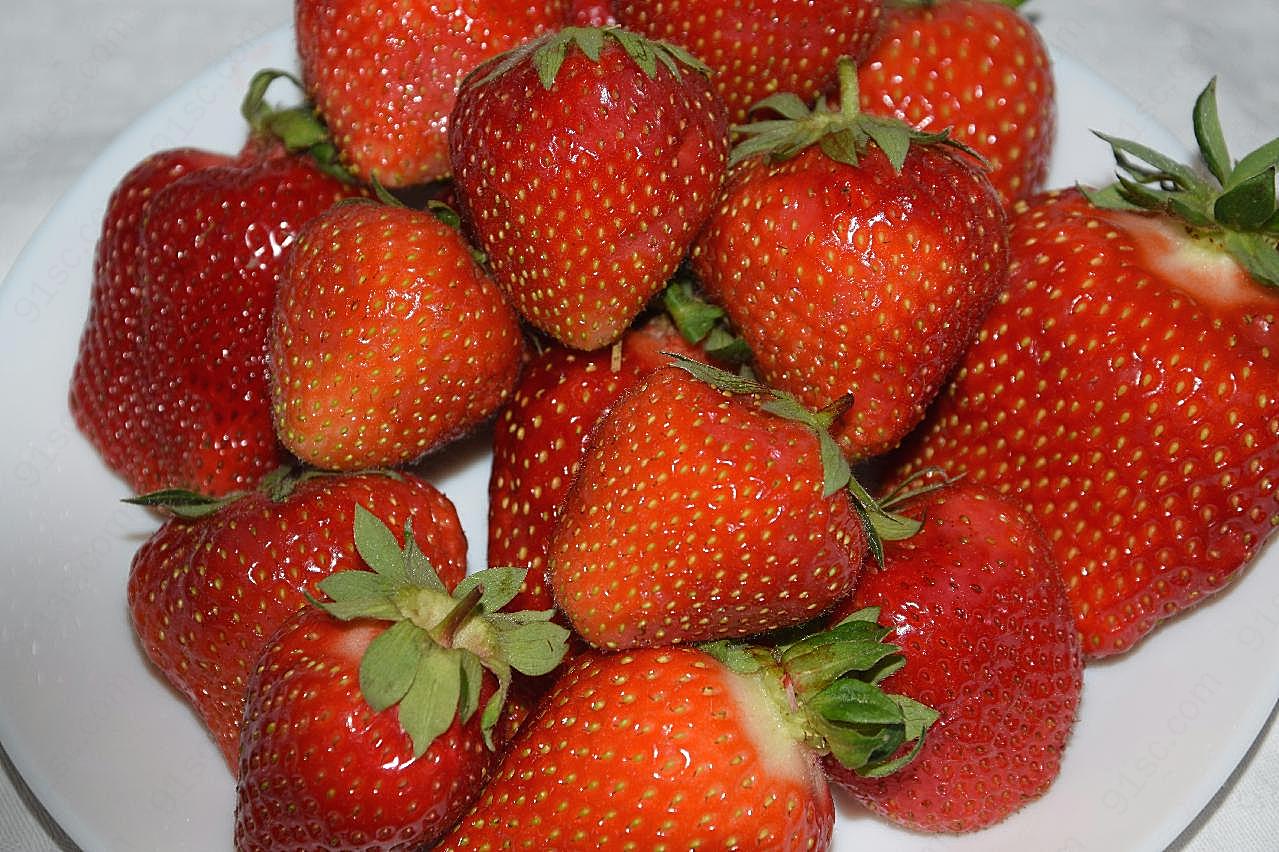 食用草莓图片水果
