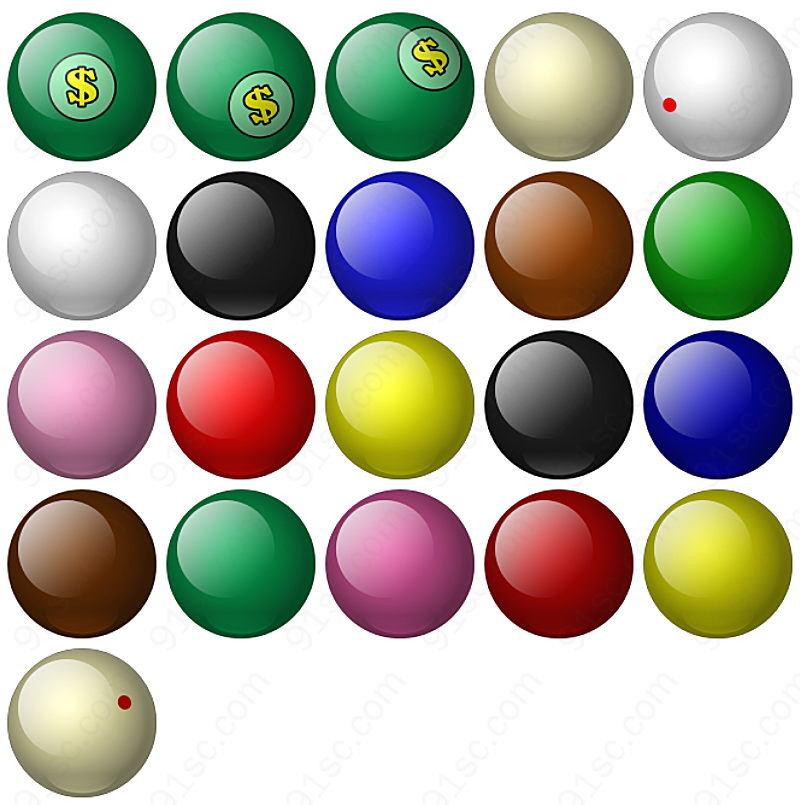 多色彩圆球系列图标