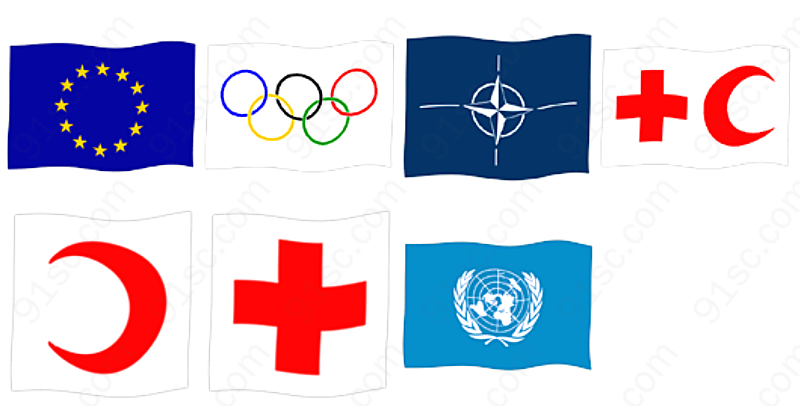 奥运会相关主题国旗图标