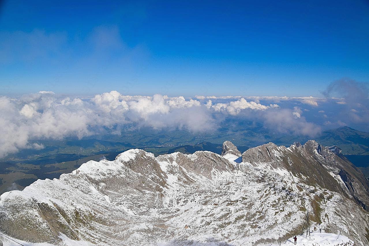瑞士雪山景观图片山脉